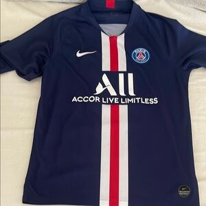 Nike Blue and Red PSG Jersey Authentic Design